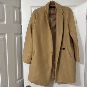 Zara long tan coat size medium